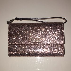 Pink Glitter Kate Spade wristlet